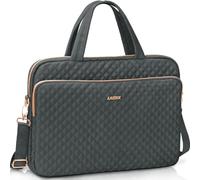 Lausiax Laptop Case Bag Women Men Computer Sleeve Compatible with MacBook/Dell/HP/Acer/ASUS, Waterproof Shoulder Carrying Briefcase, Grey, 17-17.3 Inch