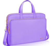 Lausiax Laptop Case Bag Women Men Computer Sleeve Compatible with MacBook/Dell/HP/Acer/ASUS, Waterproof Shoulder Carrying Briefcase, Purple, 15.6-16 Inch