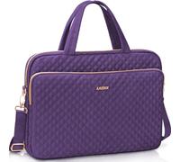 Lausiax Laptop Case Bag Women Men Computer Sleeve Compatible with MacBook/Dell/HP/Acer/ASUS, Waterproof Shoulder Carrying Briefcase, Purple, 14-14.5 Inch