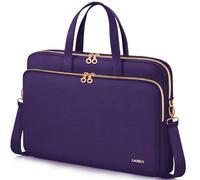 Lausiax Laptop Case Bag Women Men Computer Sleeve Compatible with MacBook/Dell/HP/Acer/ASUS, Waterproof Shoulder Carrying Briefcase, Violet, 17-17.3 Inch