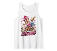 Lausmadl Chicken in Dirndl - Bavarian Humour Tank Top