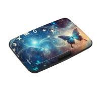 Lauspuck Credit Card Holder, RFID Blocking Metal Card Wallet for Women Men, ID Card Holders Protector Aluminum Slim Business Hard Case, Starry Sky Blue Butterfly, 4.3 x 2.7 x 0.8 inches, Classic