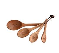 Lautechco® 4pcs/set Japanese Style Wooden Measuring Spoons Set Healthy No Paint Beech Cooking Tools Baking Tools