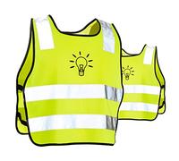 LauterSchutz® High visibility vest [Pack of 2] for children (5-12 Years) Better visibility during the day and night - on the way to school, when cycling, doing sports and in road traffic