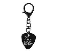 Lauthings Eat Sleep K-pop Repeat Korean Music, Keychain, Pick, Snap Hook Keyring Pin, Clasps, Clip