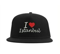 Lauthings I Love Istanbul City Turkey Snapback Cap Embroidered Fullcap Men's Hat Black