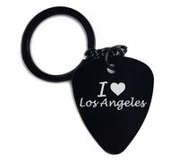 Lauthings I Love Los Angeles City Travel California USA Keyring Engraved Pick Keychain Art Metal Keyholder Pin