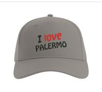 Lauthings I Love Palermo City Italy Sicily Baseball Cap Embroidered Men's Hat Unisex Sport Grey