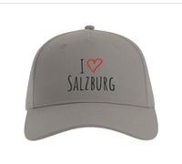 Lauthings I Love Salzburg City Austria Baseball Cap Embroidered Men's Hat Unisex Sport Grey