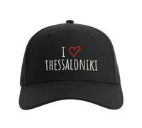 Lauthings I Love Thessaloniki City Greece Baseball Cap Embroidered Men's Hat Unisex Sport Black