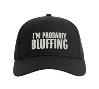 Lauthings I'm Probably Bluffing Poker Car Game Baseball Cap Embroidered Men's Hat Unisex Sport Black