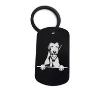 Lauthings Irish Wolfhounds Cute Dog, Keychain Keyring Pin Steel Tag, Key Holder