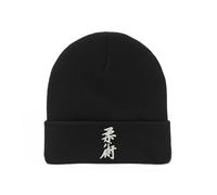 Lauthings Jiu Jitsu Kanji Japan Sport Embroidered Art Unisex Winter Hat Beanie Black