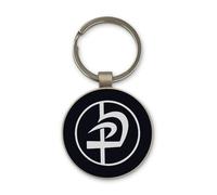 Lauthings KRAV MAGA Symbol Martial Keychain, Black Glass Circle Design, Custom, Steel Keyring