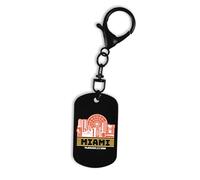 Lauthings Miami Florida Travel USA Key Ring, Clasps, Steel Tag, Clip Pin, Keychain