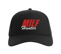 Lauthings Milf Hunter Baseball Cap Embroidered Men's Hat Unisex Sport Black