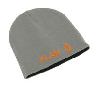 Lauthings Plan B Bitcoin Crypto Funny Mining Life BTC Unisex Embroidered Double Layer Beanie Winter Hat Art Grey