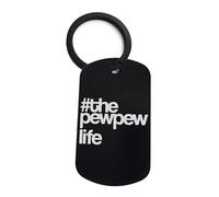 Lauthings The Pew Pew Life Airsoft Funny, Keychain Keyring Pin Steel Tag, Key Holder