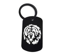 Lauthings Tibetan Mastiff Dog Breed, Keychain Keyring Pin Steel Tag, Key Holder