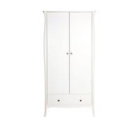 Lautner White Oak Effect 1 Drawer Double Wardrobe (H)1920mm (W)990mm (D)560mm