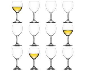 LAV 12x 210ml Misket White Wine Glasses - Small Dishwasher Safe Glass Wedding Christmas Birthday Party Drinking Glassware Goblet Gift Set