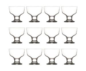 LAV 12x 285ml Destina Glass Ice Cream Bowls - Small Mini Kitchen Fruit Salad Sundae Trifle Dessert Cocktail Pudding Serving Cup Dishes Set