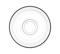 LAV 12x Clear 10cm Klasik Glass Tea Cup Saucers - Small Vintage Kitchen Coffee Cappuccino Espresso Teacup Plates