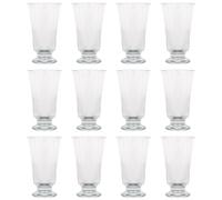 LAV 12x Clear 150ml Troya Glass Footed Tumblers - Dishwasher Safe Kitchen Water Cocktail Juice Gin Wine Whisky Drinking Glassware Glasses Set