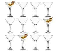 LAV 12x Clear 175ml Misket Martini Glasses - Espresso Margarita Champagne Cocktail Gin Wine Drinking Party Coupe Glass Set