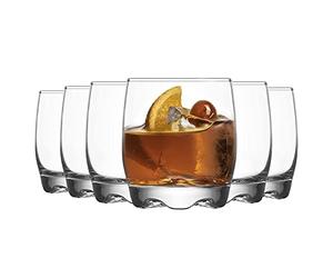 LAV 12x Clear 290ml Adora Tumbler Glasses - Stemless Kitchen Water Whiskey Wine Gin Juice Cocktail Drinking Glass Set