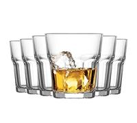 LAV 12x Clear 305ml Aras Whisky Glasses - Glass Water Wine Whiskey Gin Juice Cocktail Drinking Glassware Cup Set