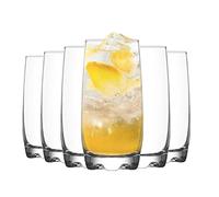 LAV 12x Clear 390ml Adora Highball Glasses - Tall Hi Ball Glass Water Gin Juice Cocktail Drinking Glassware Tumblers Set