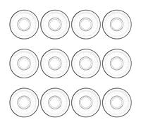 LAV 12x Clear Dimpled 10cm Klasik Glass Tea Cup Saucers - Small Vintage Kitchen Coffee Cappuccino Espresso Teacup Plates
