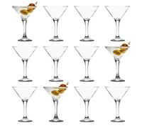 LAV 12x Misket Martini Glasses - 175ml Cocktail Coupe Glass Set in Clear LAV Clear