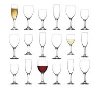 LAV 18pc Empire Wine Glasses & Champagne Flutes Set in Clear LAV Clear