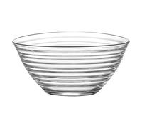 LAV 1x Clear 23cm Derin Glass Serving Bowl - Large Kitchen Pasta Salad Fruit Party Platter Food Dip Snack Dishes Set
