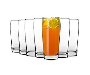 LAV 24x Clear 370ml Bardi Classic Beer Glasses - Small Lager Ale Cider Pilsner Drinking Half Pint Glass Pub Cup Set