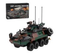 LAV-25 Infantry Fighting Vehicle Building Sets, Military Vehicles Armored Truck Model with Driver's Compartment and Spare Tires, Military Car Model Gifts for Youth and Adults (476 Pieces)