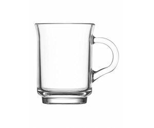 LAV 3 x 250ml 8.5oz ADA Coffee/Tea Mugs Latte Glasses with Handle