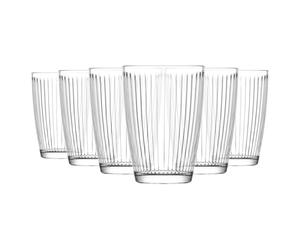 LAV 415ml Hestia Highball Glasses - Clear - 6X Tall Dishwasher Safe Glass Water Gin Juice Mixed Drink Cocktail Drinking Hi Ball Tumblers Glassware Set