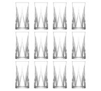 LAV 480ml Zoey Highball Glasses - 12x Tall Dishwasher Safe Glass Water Gin Juice Mixed Drink Cocktail Drinking Hi Ball Tumblers Glassware Set