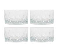 LAV 4x Clear 9.5cm Odin Glass Snack Bowls - Small Kitchen Party Dessert Food Fruit Sweet Nibbles Serving Dip Sauce Tapas Dishes Set