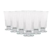 LAV 6x Clear 150ml Troya Glass Footed Tumblers - Dishwasher Safe Kitchen Water Cocktail Juice Gin Wine Whisky Drinking Glassware Glasses Set