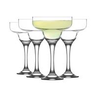 LAV 6X Clear 300ml Misket Magarita Glasses - Espresso Martini Champagne Cocktail Gin Wine Drinking Party Coupe Glass Set