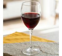LAV 6X Clear 340ml Venue Red Wine Glasses - Large Glass White Rose Long Stem Cocktail Party Drinking Goblet Gift Set