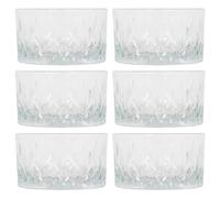LAV 6x Clear 9.5cm Odin Glass Snack Bowls - Small Kitchen Party Dessert Food Fruit Sweet Nibbles Serving Dip Sauce Tapas Dishes Set