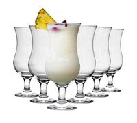 LAV 6x Fiesta Pina Colada Glasses - 460ml Party Drinking Glass Set in Clear LAV Clear