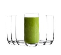LAV 6x Sude Highball Glasses Water Juice Cocktail Tumblers 315ml Clear