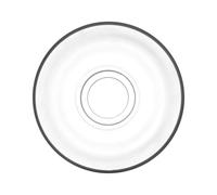 Lav Klasik 6X Clear Glass Tea Cup Saucer 10 cm - Small Old Kitchen Coffee Cappuccino Espresso Tea Cup Plates