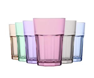 LAV Aras Coloured Highball Glasses - 365ml - 6 Colours - Pack of 12 LAV Multicolor